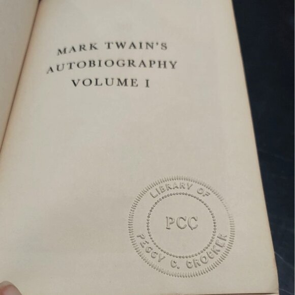 Mark Twain's Autobiography Vol. 1 Hardcover Book American Artists Edition 1929 - Picture 5 of 8